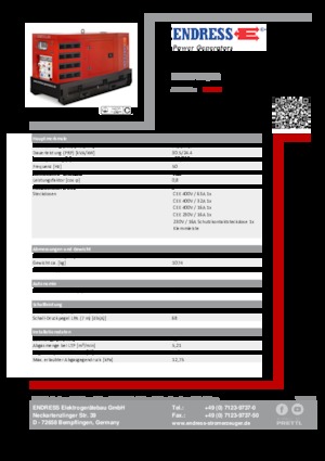 Дизелови генератори Endress ESE 35 YW/RS