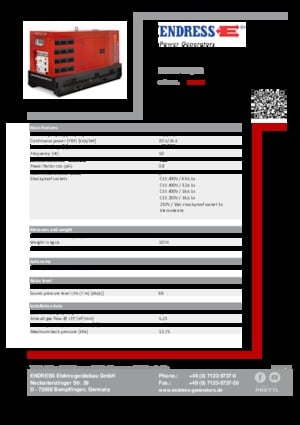 Дизелови генератори Endress ESE 35 YW/RS