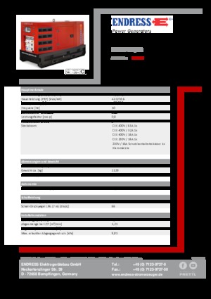 Дизелови генератори Endress ESE 45 YW/RS