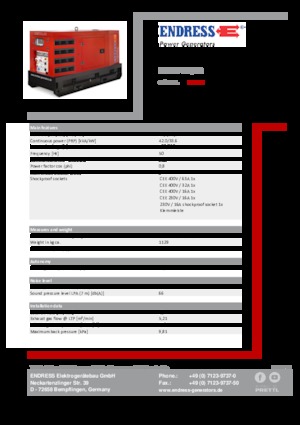 Дизелови генератори Endress ESE 45 YW/RS