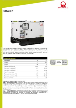 Дизелови генератори PRAMAC Lifter GRW 35 Y