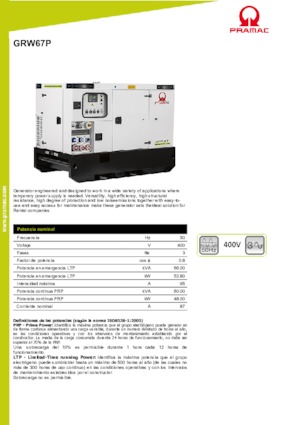 Дизелови генератори PRAMAC Lifter GRW 67 P