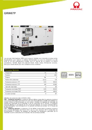 Дизелови генератори PRAMAC Lifter GRW 67 P
