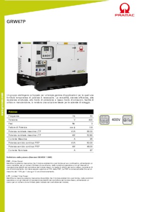 Дизелови генератори PRAMAC Lifter GRW 67 P