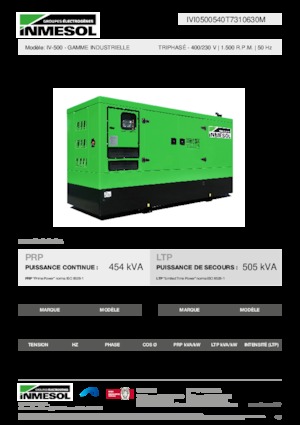 Дизелови генератори INMESOL IV-500