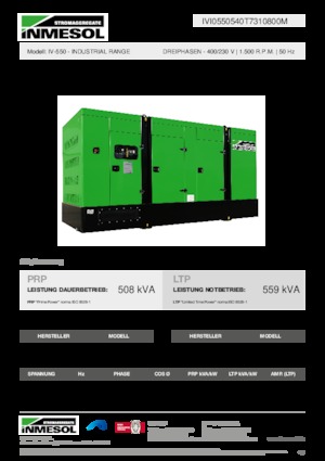 Дизелови генератори INMESOL IV-550