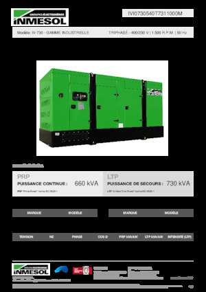Дизелови генератори INMESOL IV-730
