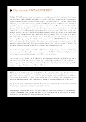 Задно монтиран косачен диск с кондиционер Pronar PDT 300 C