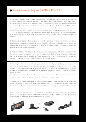 Задно монтирани навесни дискови косачки без кондиционер Pronar PDK 220