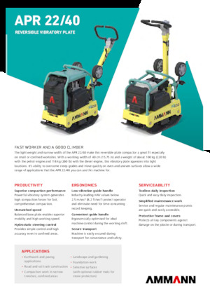 Виброплочи с обратен ход Ammann APR 2240