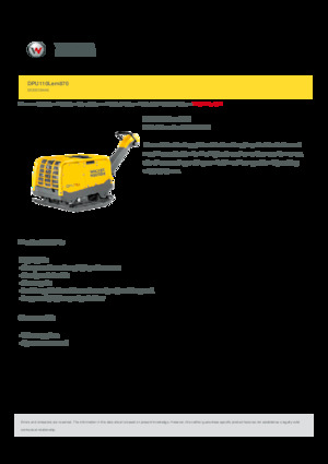Виброплочи с обратен ход Wacker Neuson DPU110 Lem 870