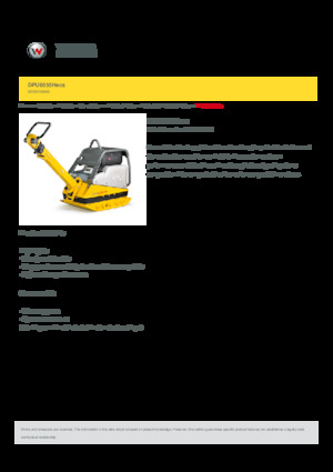 Виброплочи с обратен ход Wacker Neuson DPU6555Hecs 