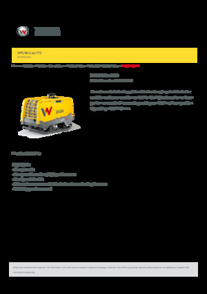 Виброплочи с обратен ход Wacker Neuson DPU80r Lec 770