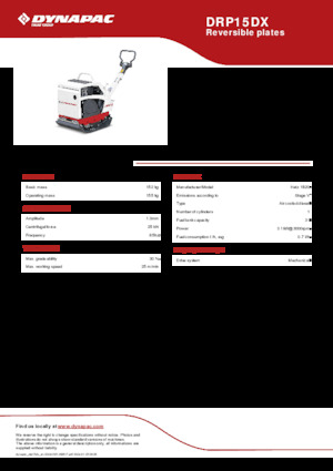 Виброплочи с обратен ход Dynapac DRP15DX