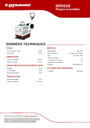 Виброплочи с обратен ход Dynapac DRP20D