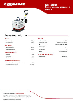 Виброплочи с обратен ход Dynapac DRP20D