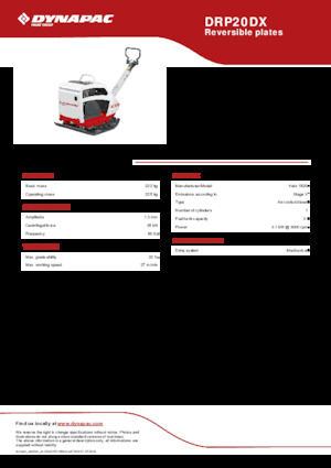 Виброплочи с обратен ход Dynapac DRP20DX