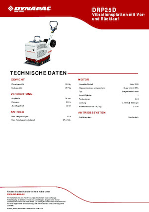 Виброплочи с обратен ход Dynapac DRP25D