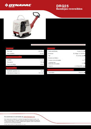 Виброплочи с обратен ход Dynapac DRQ25