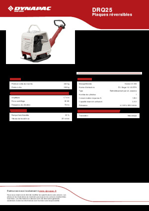 Виброплочи с обратен ход Dynapac DRQ25