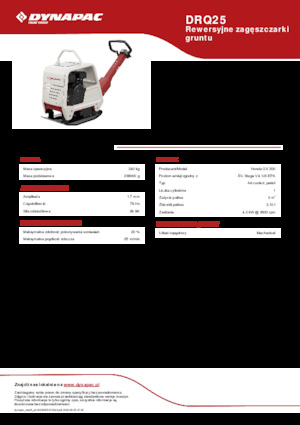 Виброплочи с обратен ход Dynapac DRQ25