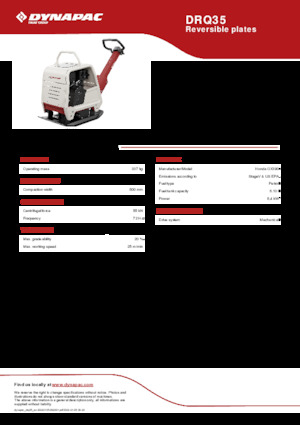 Виброплочи с обратен ход Dynapac DRQ35