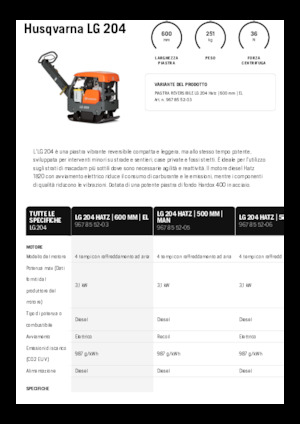 Виброплочи с обратен ход Husqvarna LG 204