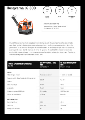 Виброплочи с обратен ход Husqvarna LG 300