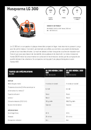 Виброплочи с обратен ход Husqvarna LG 300