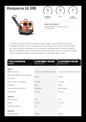 Виброплочи с обратен ход Husqvarna LG 300