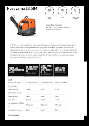 Виброплочи с обратен ход Husqvarna LG 504