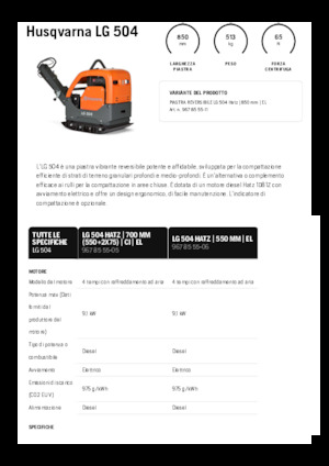 Виброплочи с обратен ход Husqvarna LG 504