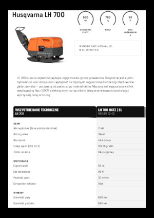 Виброплочи с обратен ход Husqvarna LH 700