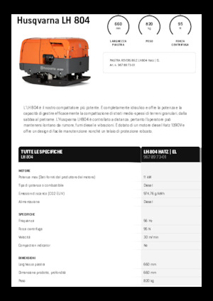 Виброплочи с обратен ход Husqvarna LH 804