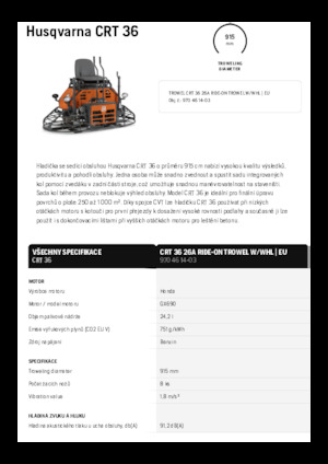 Двойни (мотороподобни) мистрии Husqvarna CRT 36