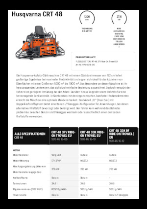 Двойни (мотороподобни) мистрии Husqvarna CRT 48