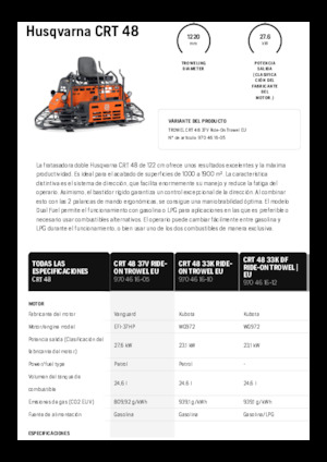 Двойни (мотороподобни) мистрии Husqvarna CRT 48