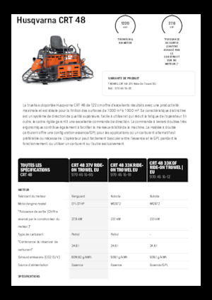 Двойни (мотороподобни) мистрии Husqvarna CRT 48