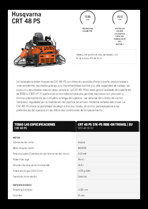 Двойни (мотороподобни) мистрии Husqvarna CRT 48 PS