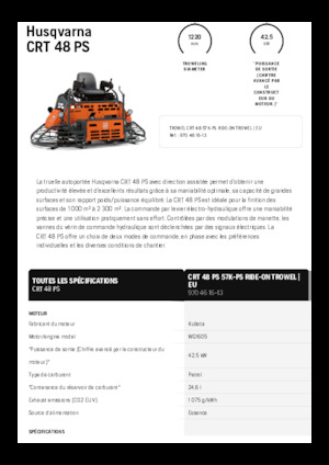 Двойни (мотороподобни) мистрии Husqvarna CRT 48 PS