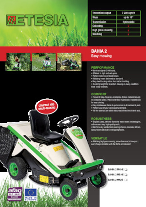 Косачки за трева и градински трактори Etesia BAHIA 2 MHHE 2