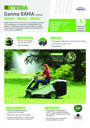 Косачки за трева и градински трактори Etesia BAHIA 2 MKHE 3
