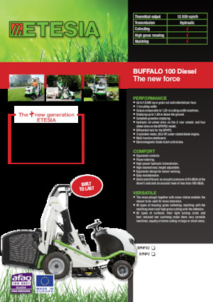 Косачки за трева и градински трактори Etesia BUFFALO 100 BPHPX2