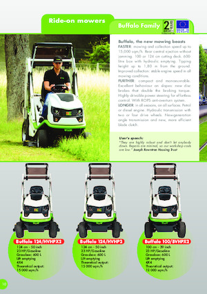 Косачки за трева и градински трактори Etesia BUFFALO 124 HVHP2