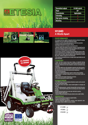 Косачки за трева и градински трактори Etesia HYDRO 124 DN