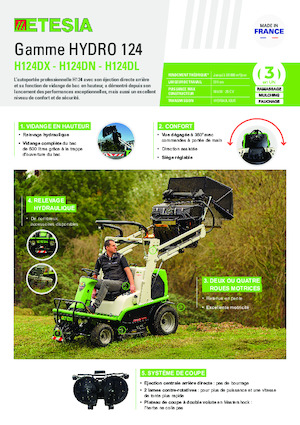 Косачки за трева и градински трактори Etesia HYDRO 124 DN