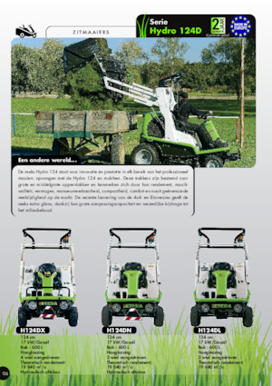 Косачки за трева и градински трактори Etesia HYDRO 124 DN