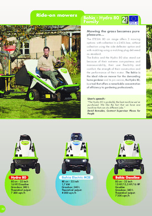 Косачки за трева и градински трактори Etesia HYDRO 80 MKHP3