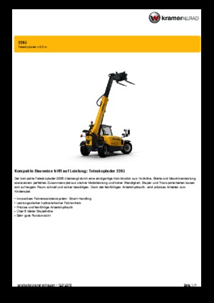 Телескопични манипулатори на материали Kramer 2205