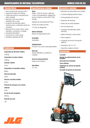 Телескопични манипулатори на материали JLG 2505